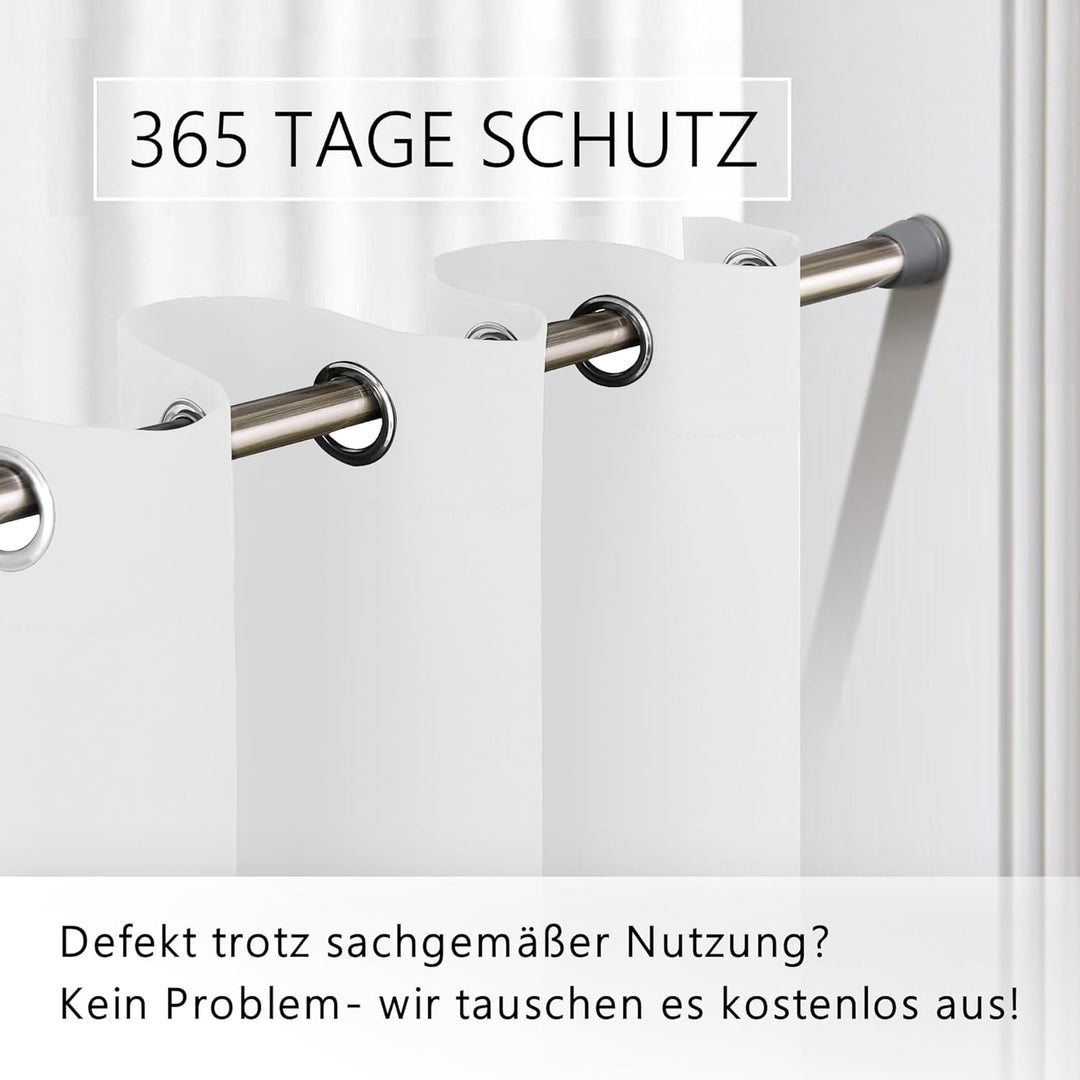 tinycurtains, Türvorhang mit Teleskopstange, einfache Montage in nur 1 Minute ohne Bohren (Türvorhan