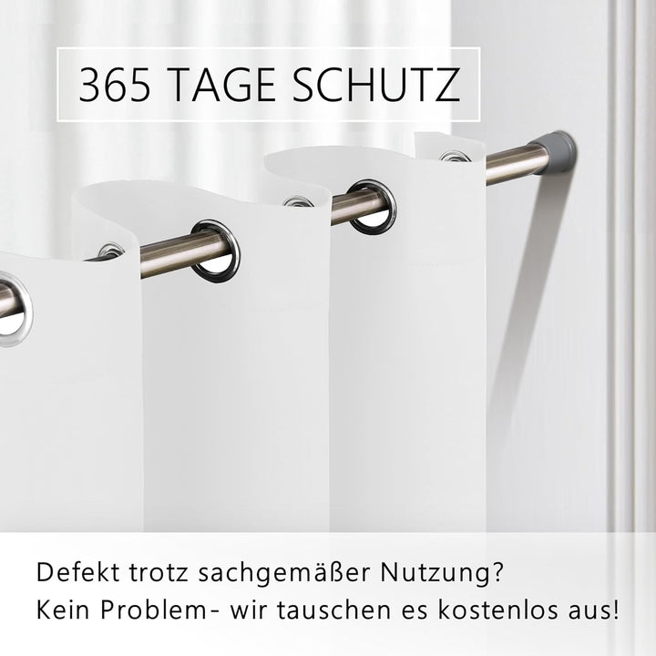 tinycurtains, Türvorhang mit Teleskopstange, einfache Montage in nur 1 Minute ohne Bohren (Türvorhan