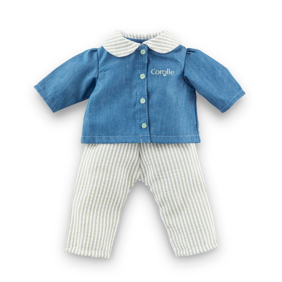 Corolle Set aus Bluse und Hose, gestreift, Kleidung für Puppen, 36 cm, ab 3 Jahren, 9000213180