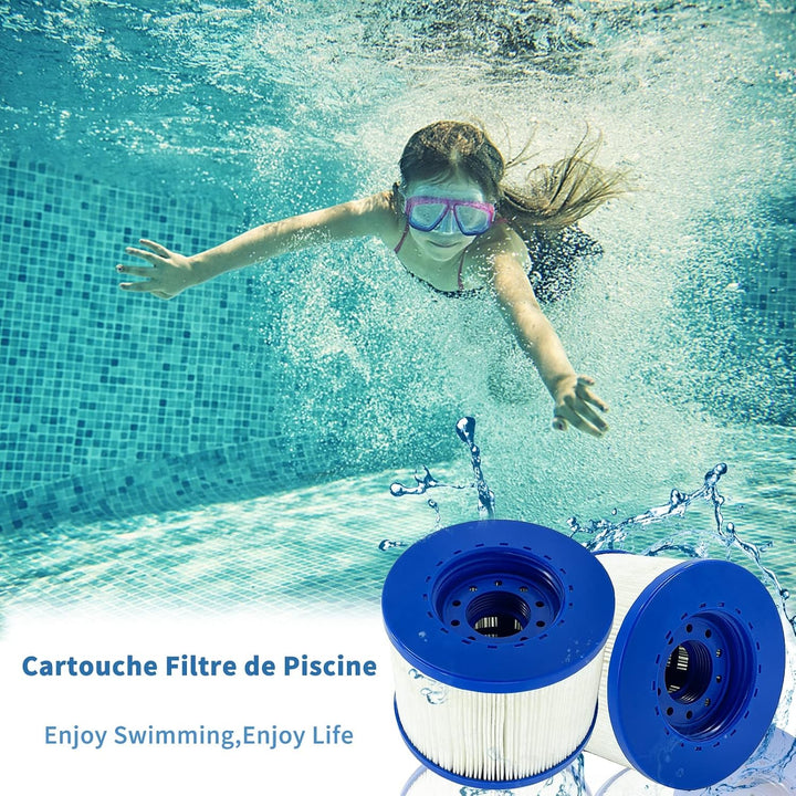 Infinite Spa Filter zum Schrauben, für Spa Ersatz Hot Tub, aufblasbar, ohne Schrauben, 60 mm, Filter
