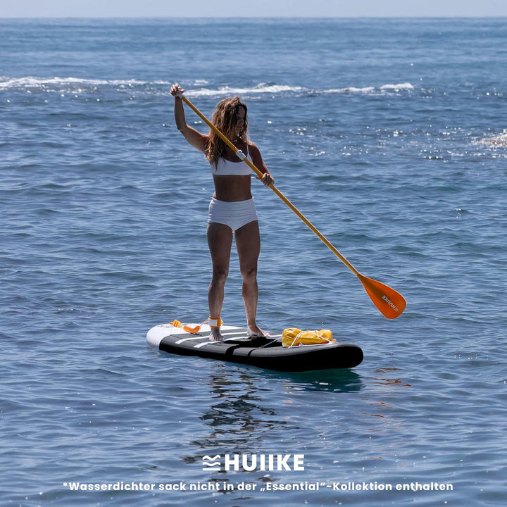 HUIIKE Stand Up Paddling Board mit Zubehör, Paddel, Finnen, Leash, Pumpe, Rucksack. SUP-Board Aufbla