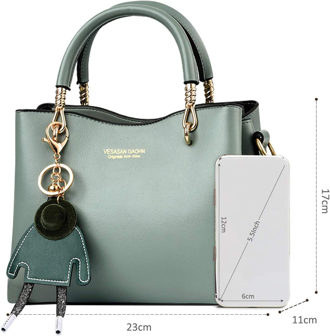 NICOLE & DORIS Damen Handtasche mit grosser Kapazität PU Leder Schultertasche Shopper Casual Umhänge