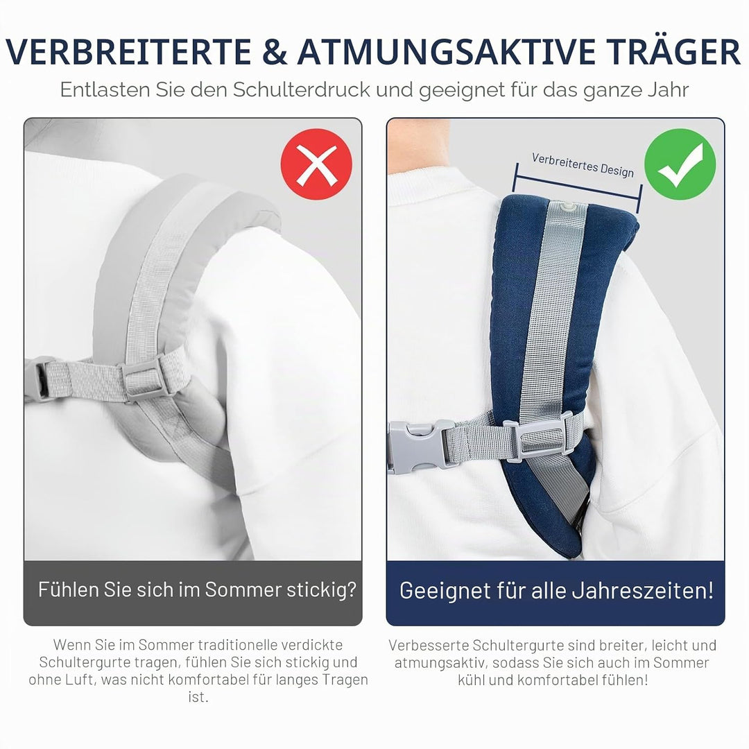 Viedouce Babytrage Neugeborene ab Geburt, Ergonomische Baby Trage Baumwolle Tragegurt mit Kopstütze