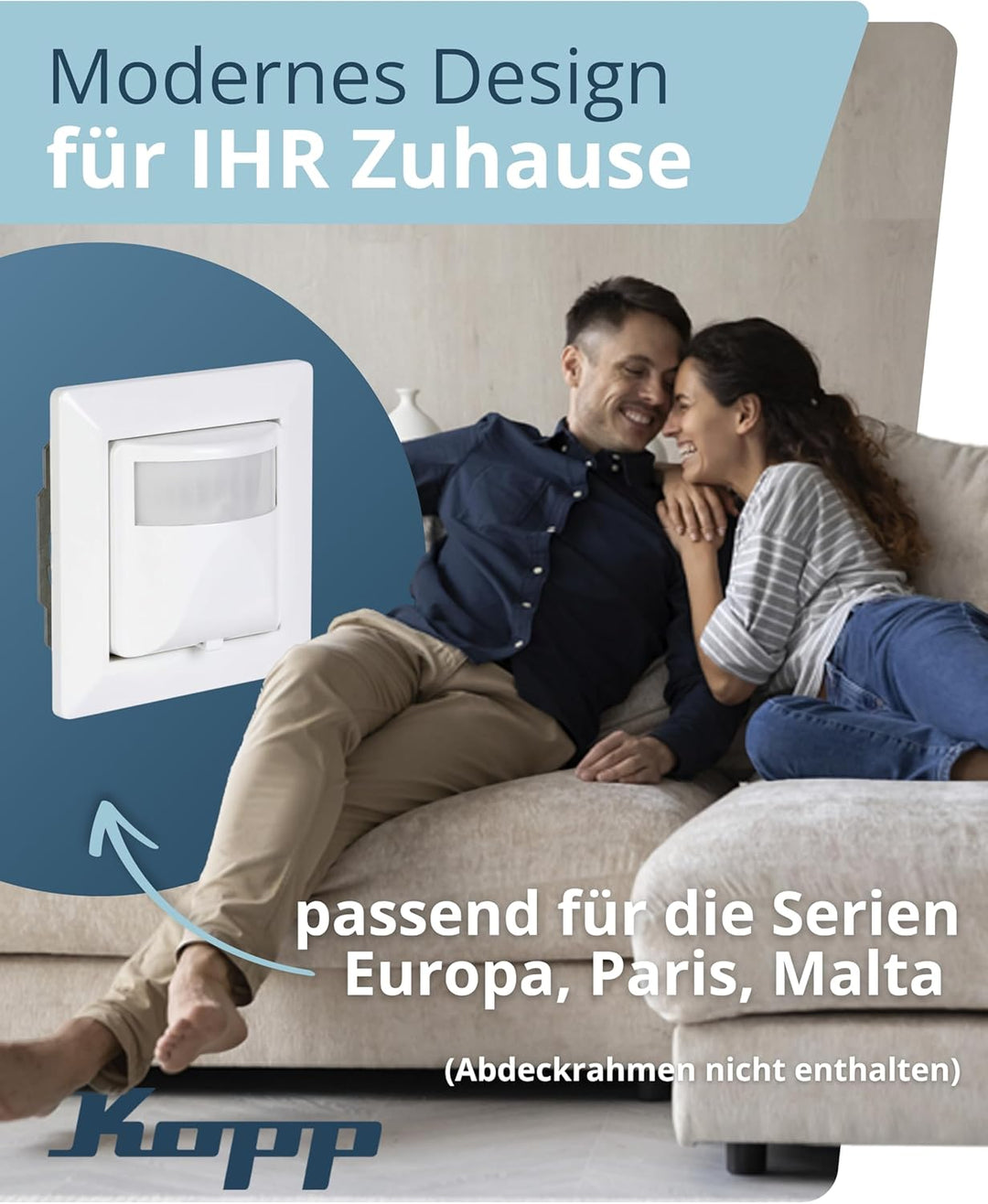 Kopp 805800182 Infra Control T 180° UP IP 20, Arktis-weiss, 2-Draht 2-Draht Arktis-weiss, 2-Draht Ar