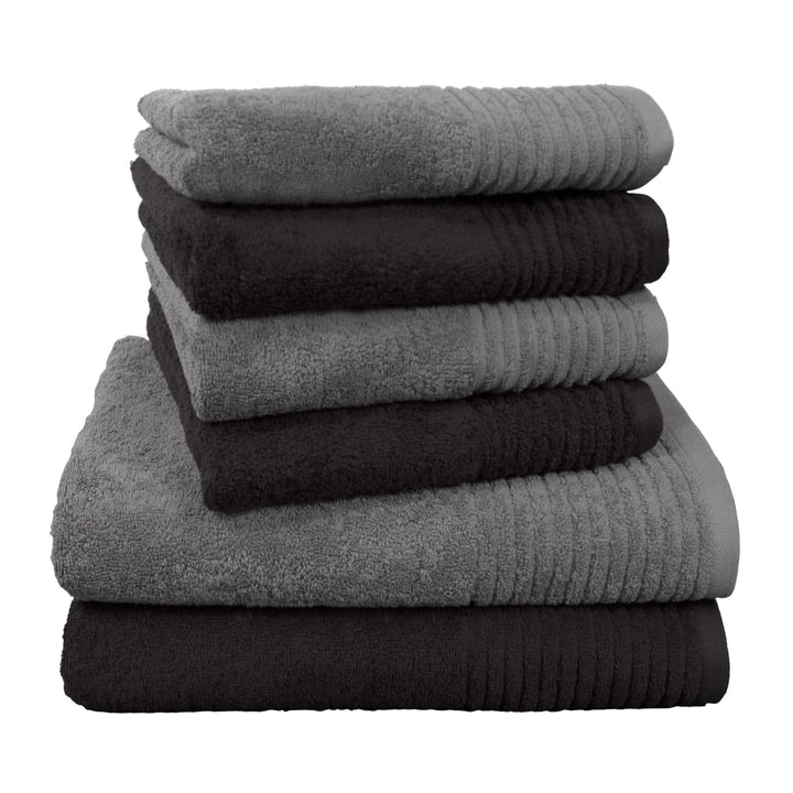 Dyckhoff 0410996150 Handtuchset "Brillant", 2 Badetücher / Duschtücher 70 x 140 cm und 4 Handtücher