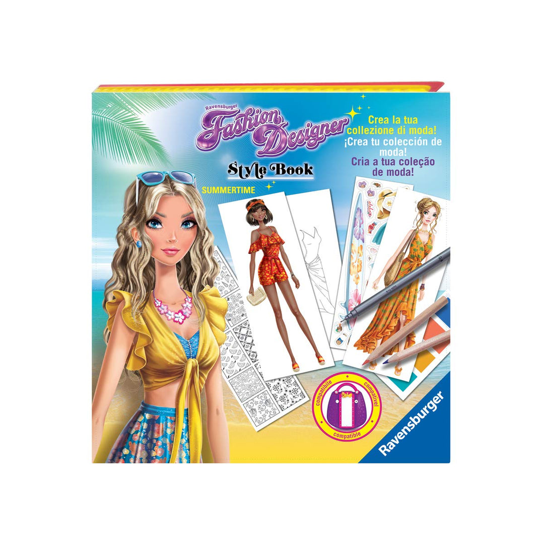 Ravensburger 18126 1 Fashion Designer Style Book Magie Sommer Kreatives Spiel, Mehrfarbig