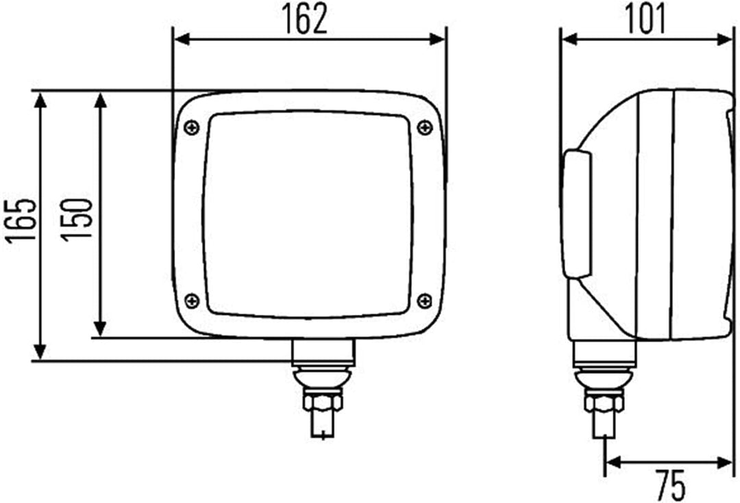 HELLA - Hauptscheinwerfer - 24V - Anbau - Stecker: AMP - 4-polig - links/rechts - 1SA 996 120-871