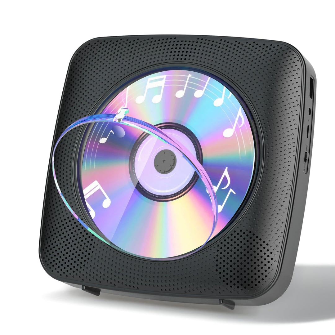 Gueray Desktop CD Player Bluetooth CD-Spieler mit Lautsprechern für Zuhause 1800mAh Tragbarer CD-Pla