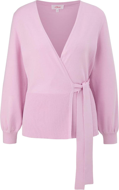 s.Oliver Damen Gestrickter Wickelcardigan 34 Lilac/Pink 4082, 34 Lilac/Pink 4082