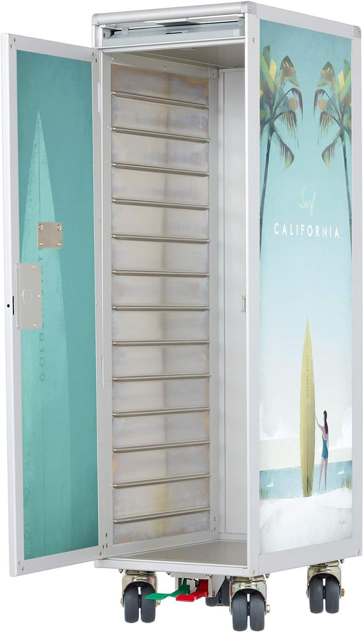 VanDeBord Airline Trolley Henry Rivers Edition Neu Surf California (Originaltür), Original Flugzeugt