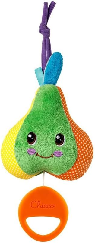 Chicco Birne-Spielhur, weiches Stoffspielzeug für Kinder in Form einer Birne zum Aufhängen am Kinder