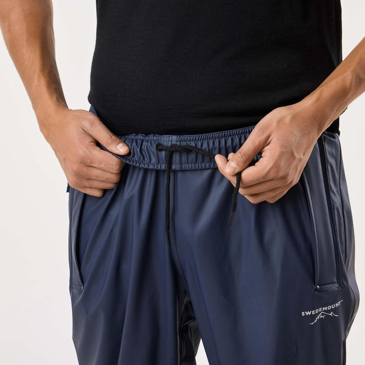 Swedemount Väderöarna Regenhose für Herren wasserdichte und Winddichte Hose M Navy/Black, M Navy/Bla