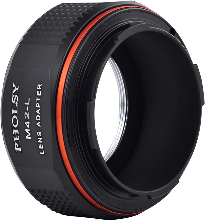 PHOLSY Objektivadapter für M42 42mm Schraubmontage-Objektiv und L Mount Kameragehäuse Konverter Komp