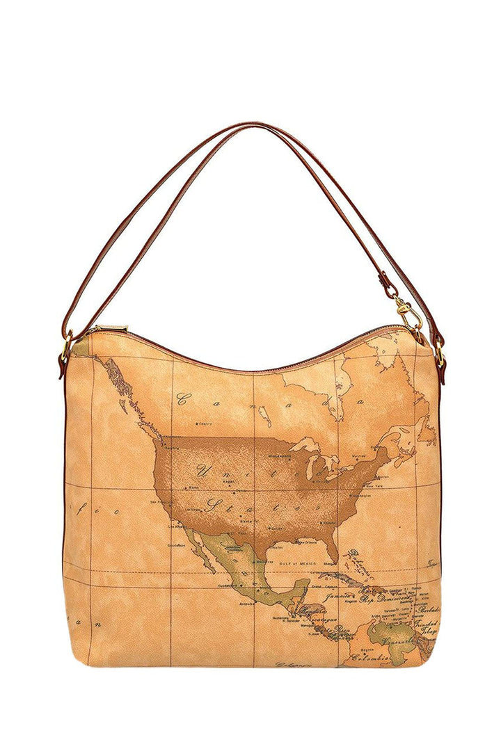 ALVIERO MARTINI Donna Borsa Media a Spalla Geo Classic Naturale Mod. D076 6000 Einheitsgrösse, Einhe