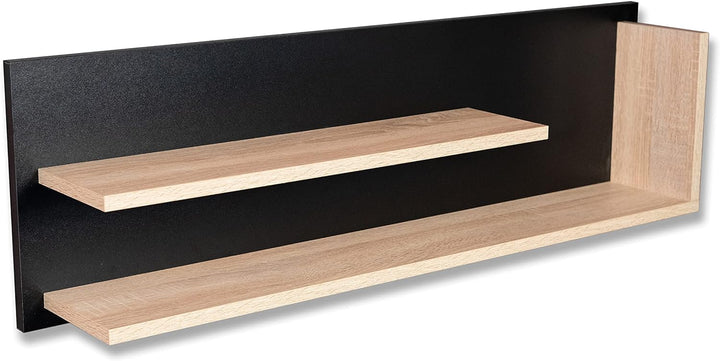 STEMA Seyfried Wandregal Louie in Sonoma Eiche - 1100x340x190 Wandboard, Schweberegal, Hängeregal, S