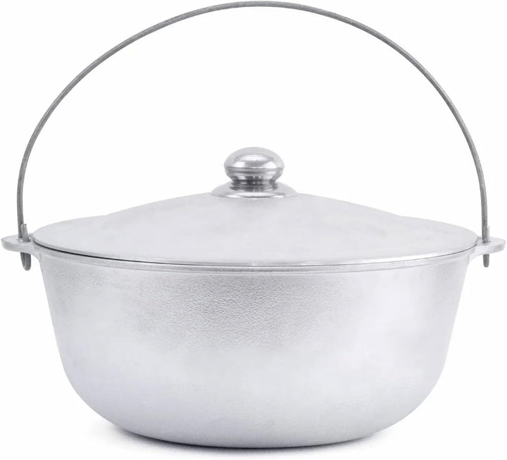Schwenktopf Kazan 2 L Aluminium mit Bügel und Deckel Campingtopf Gulaschkessel Aluguss Tatarskij Kas