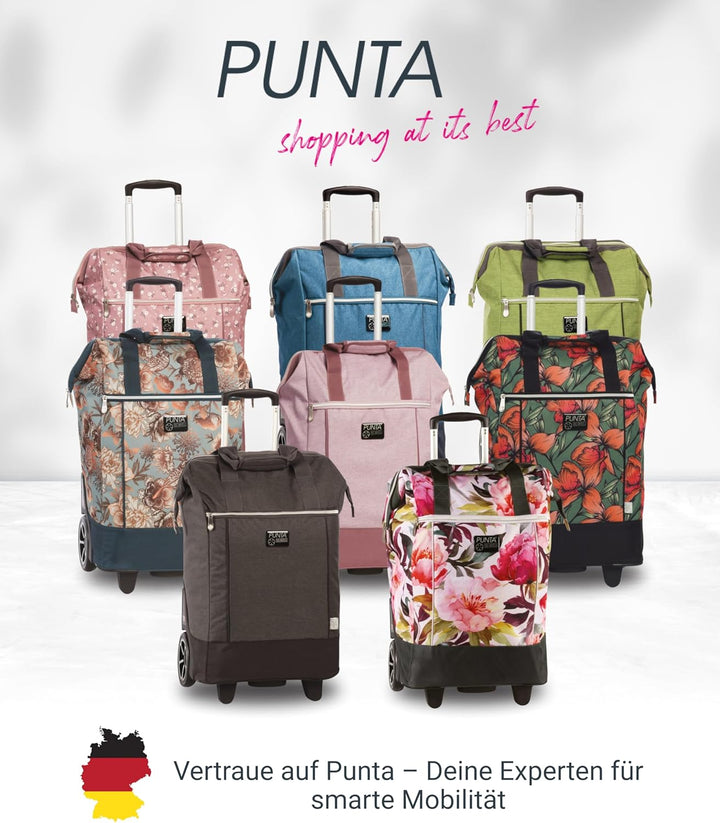 Punta® Einkaufstrolley Big Wheel 40L | grosser & Stabiler Einkaufsroller mit XL-Rädern | leise & lei