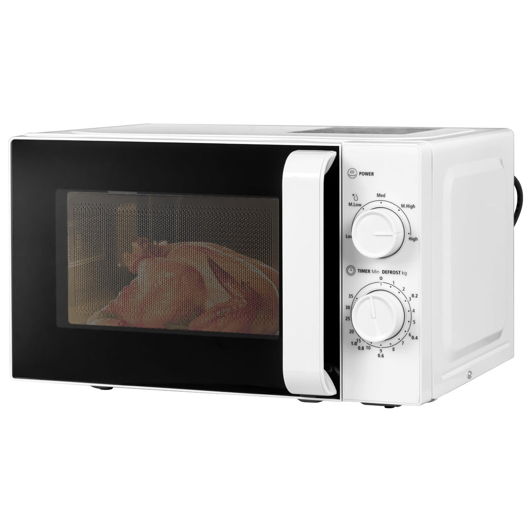 Smad Solo-Mikrowelle 20L, 700W, Mikrowelle Klein, 5 Leistungsstufen, Auftaufunktion nach Zeit/Gewich