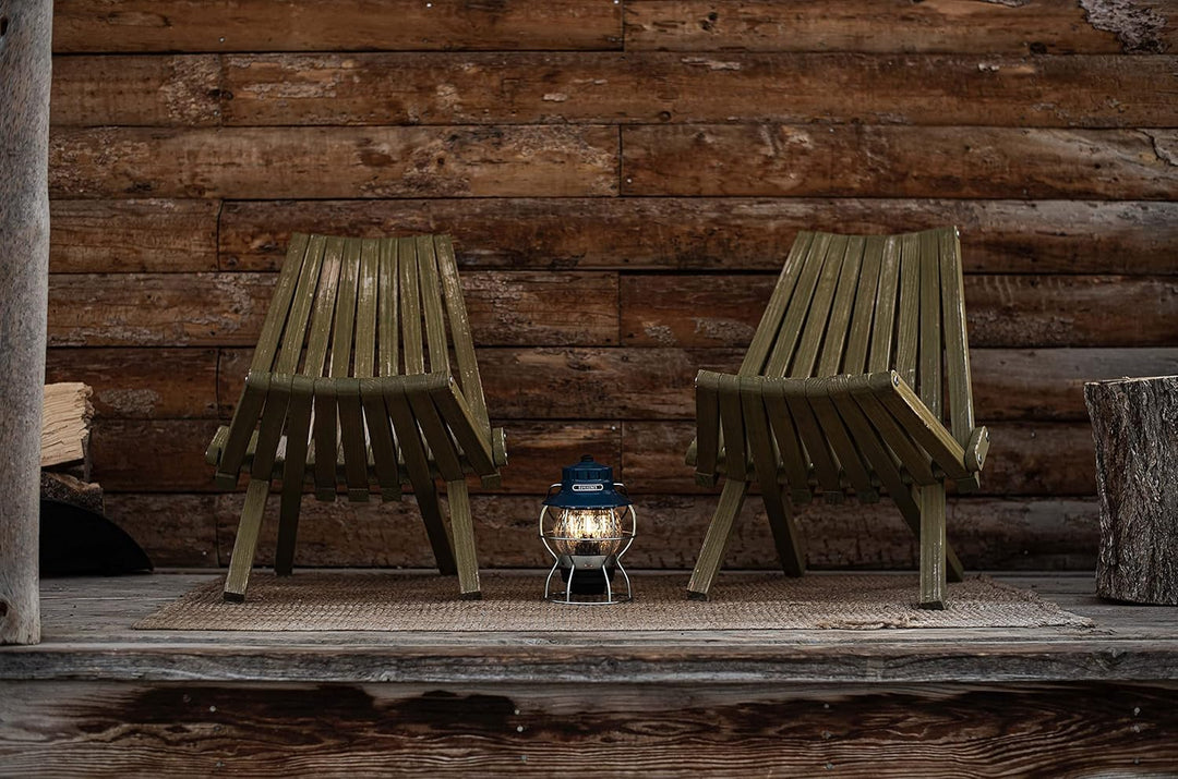 Barebones Living Railroad Lantern Ocean Blue Ozeanblau, Ozeanblau