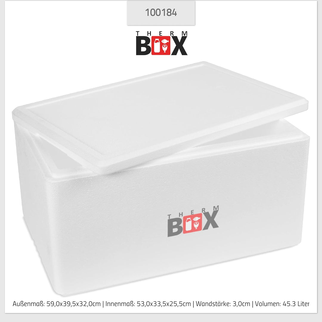 THERM BOX Styroporbox 24L bis 45L Verschiedene Grössen Isolierbox Thermobox Kühlbox Warmhaltebox Wie