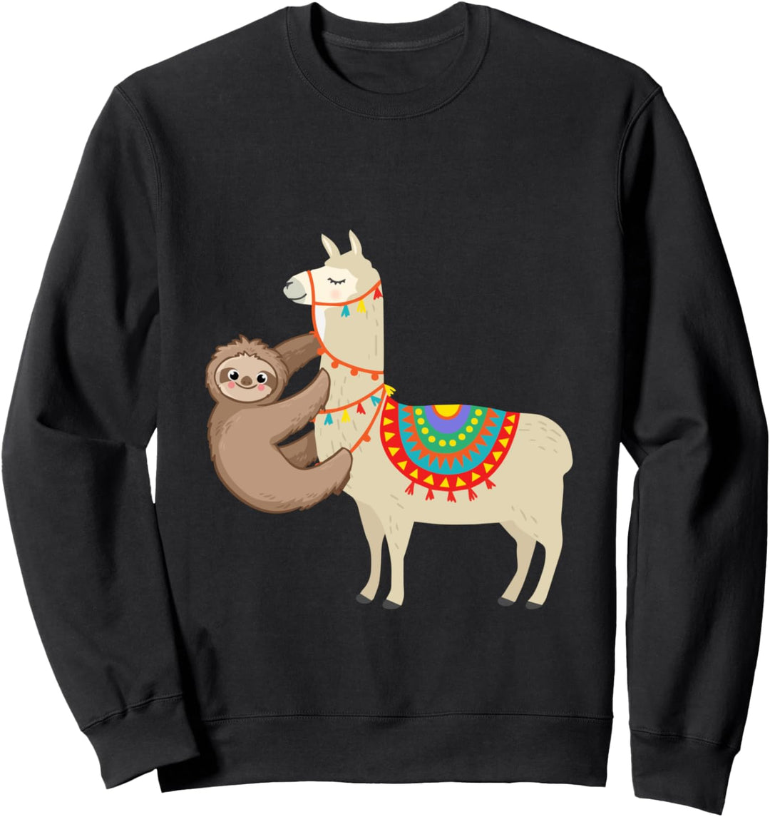 Sloth Llama - Sloth Llama Lover - Funny Llama Alpaca Sloth Sweatshirt