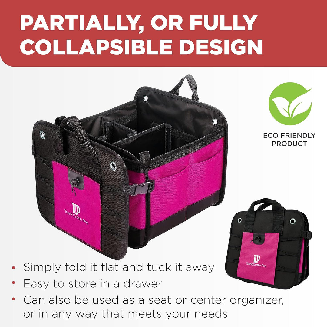 TrunkCratePro Multi Compartments zusammenklappbarer beweglicher Trunk Organizer für Auto, Geländewag
