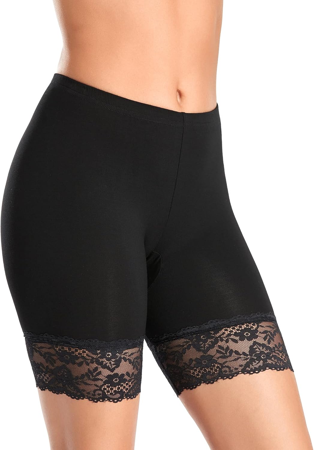 YARRCO Damen Unterhose Spitze Unter Rock Kurze Hose Unter Kleid Radlerhose Slipshorts Hohe Taille Sh