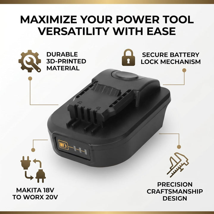 FTVOGUE Batterieadapter für Makita 18V Konvertieren für Worx 20V 4-Pin Elektrowerkzeug Zubehör