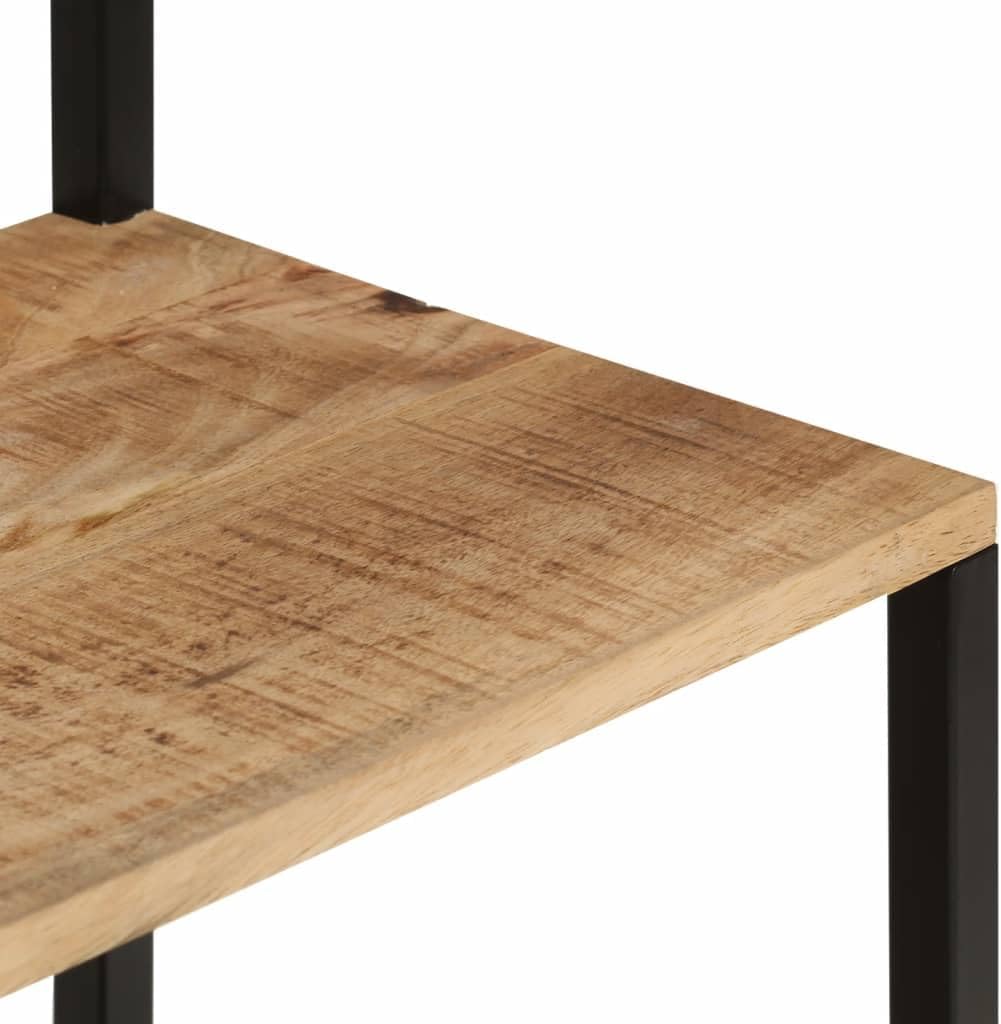 Hothingwell Garderobenständer, 8 Haken, massives Mangoholz | 3 Schuhregale, robuster Eisenrahmen, fü