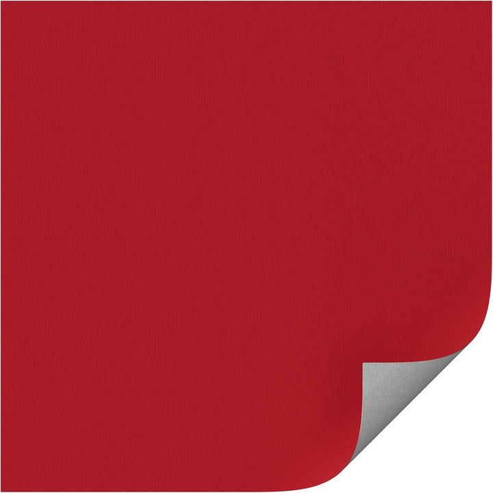 INTERDECO Verdunkelungsrollo/Thermo Rollo, Rot BxH 83,5 x 175 cm, Klemmfix Rollos ohne Bohren, Seite