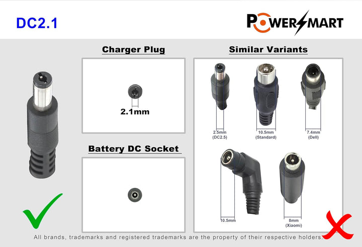 PowerSmart® 42V 2A eRider Ladegerät Netzteil für Akku 36V Lithium Ionen für ACK4201 C060L1001
