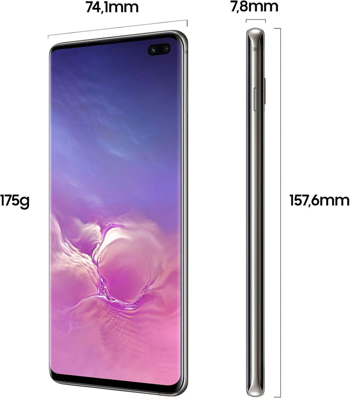 Samsung Galaxy S10 + Smartphone von 6,4 "QHD + Curved dynamische AMOLED (8 GB RAM, 128 GB ROM, 16 MP