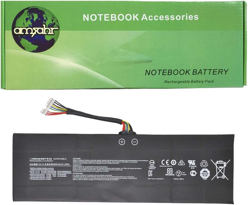 amsahr BTYM47-02 Ersatz Batterie für MSI BTY-M47/ GS40 6QE-006XCN/ GS40/ GS40 6QE-055XCN (7,6V/ 8060