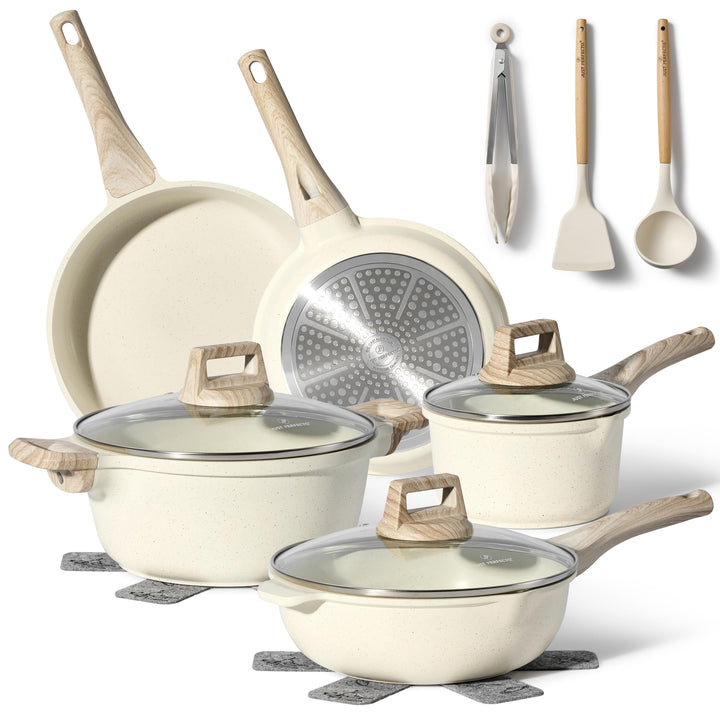 JUST PERFECTO Topfset Induktion - Pfannenset mit deckel - Pfanne 24cm, Bratpfanne 24 cm - kochtopf s