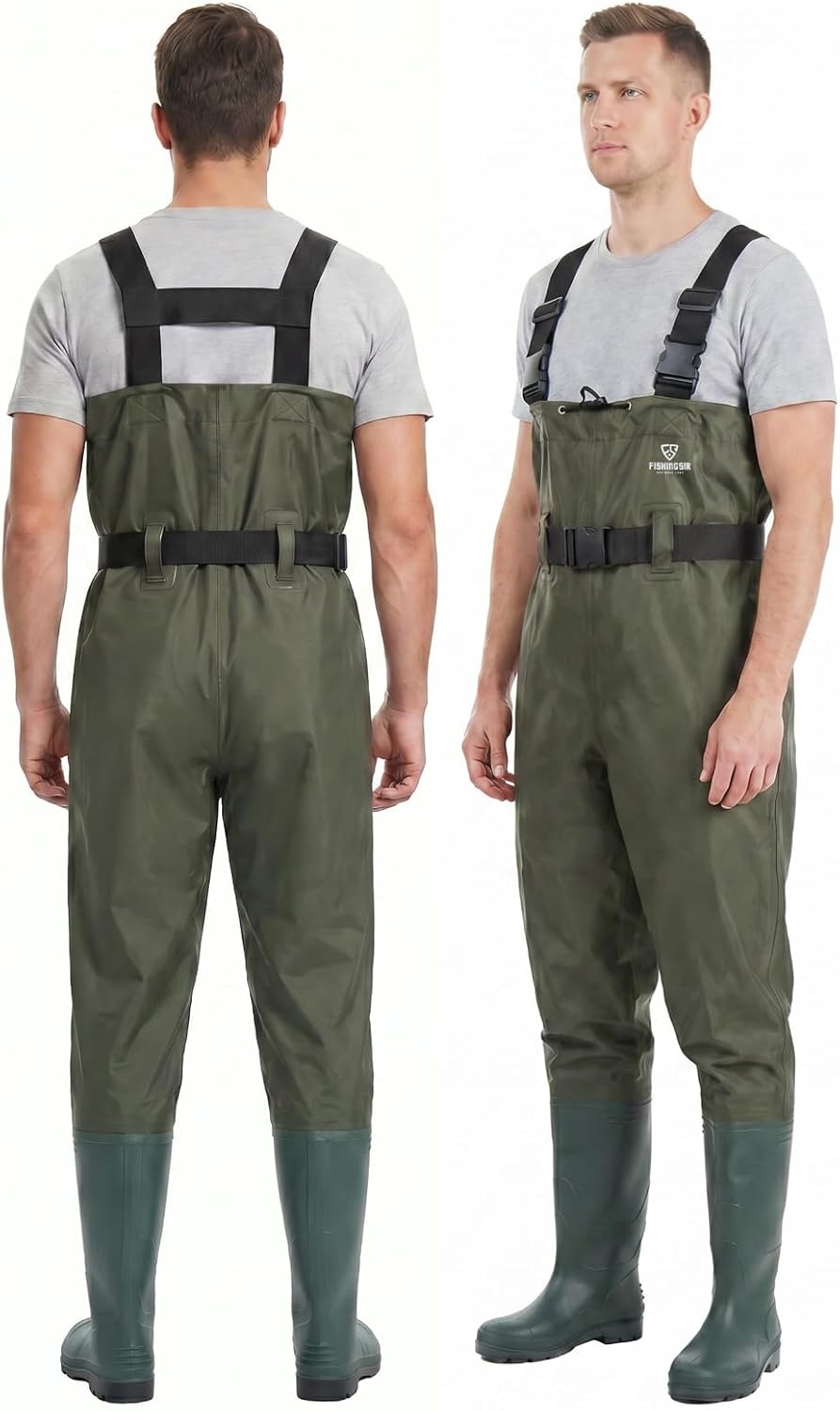 FISHINGSIR Waderbrown Waderwader Marrónbrown Wader angelstiefel Grün M07/W09, Gr&amp;