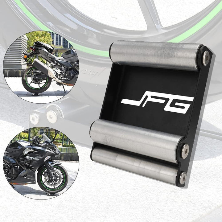 JFG RACING Motorrad -Radwalzen -Ständer Motorrad -Radreinigung für Reifenreinigung und Kettenschmier