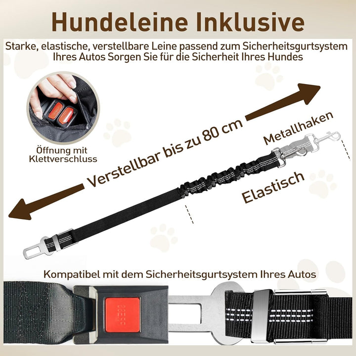 Gimars Grosse Verdickte Hundedecke Auto Rückbank 156 * 136 cm, wasserdichte Autoschondecke Hund Rück
