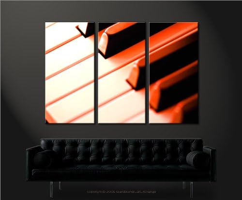 islandburner Bild Bilder auf Leinwand Keyboard Musik Piano Klavier XXL Poster Leinwandbild Wandbild