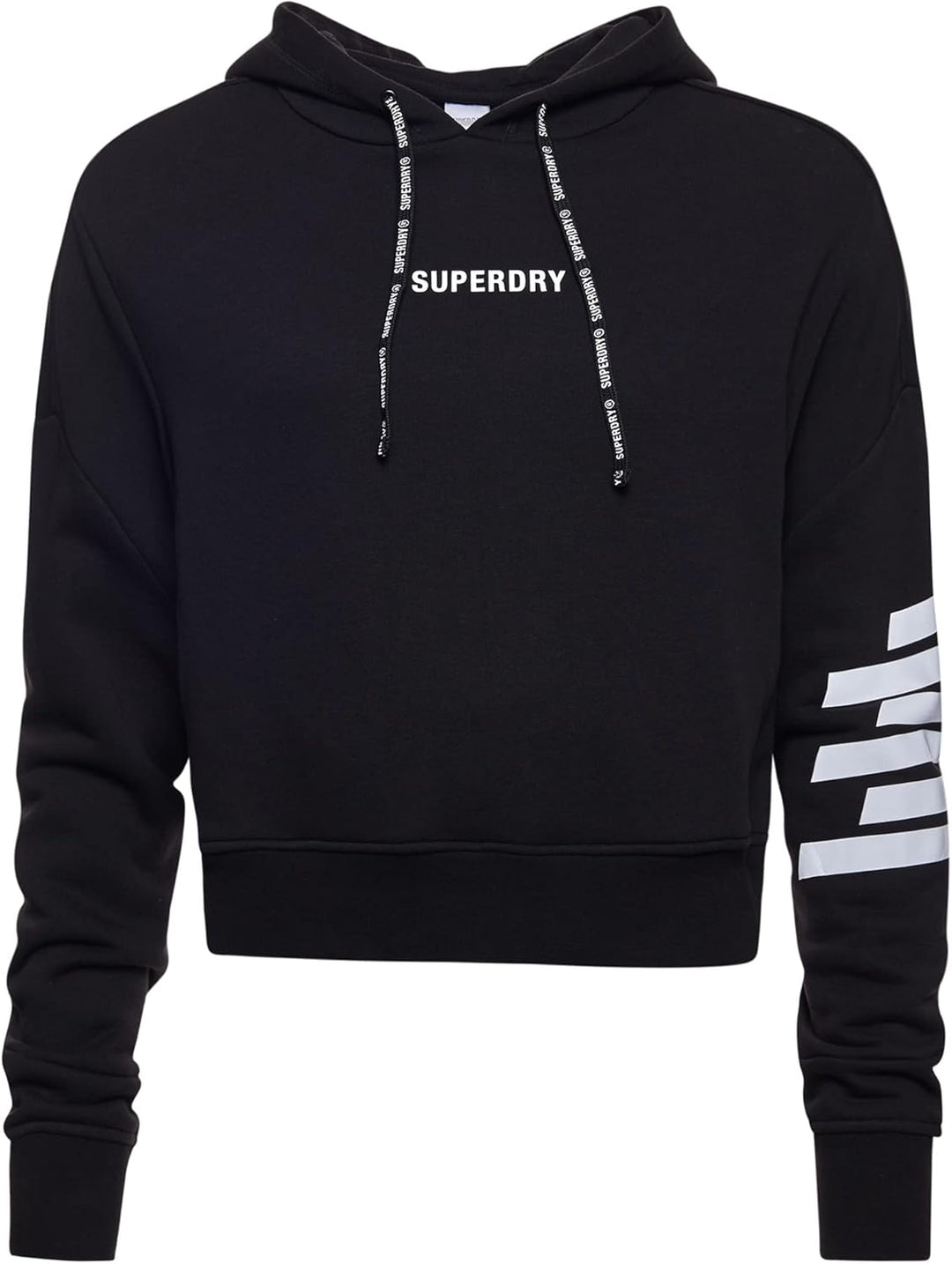 Superdry Damen Train Core Hood Hooded Sweatshirt L Schwarz, L Schwarz