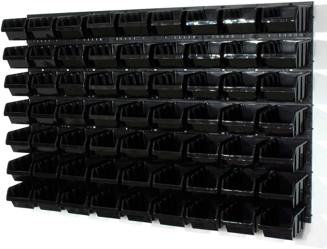 69 tlg. Wandregal Regal InBox Gr.3 schwarz Werkstatt Lochwand Wandplatte + Organizer Schwarz +, Schw