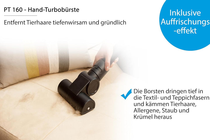 Wessel-Werk PT160 Hand-Turbobürste 35mm | Staubsaugerdüse | Ideal für Haustierbesitzer | für Polster