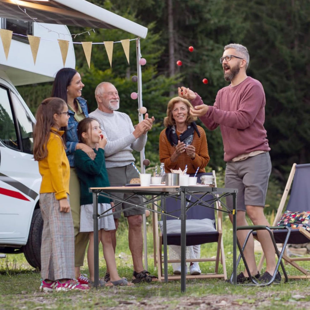 Join Nature Campingtisch Klappbar Bis 100KG mit Tragetasche Alu Klapptisch für 6 Personen - Roll Up
