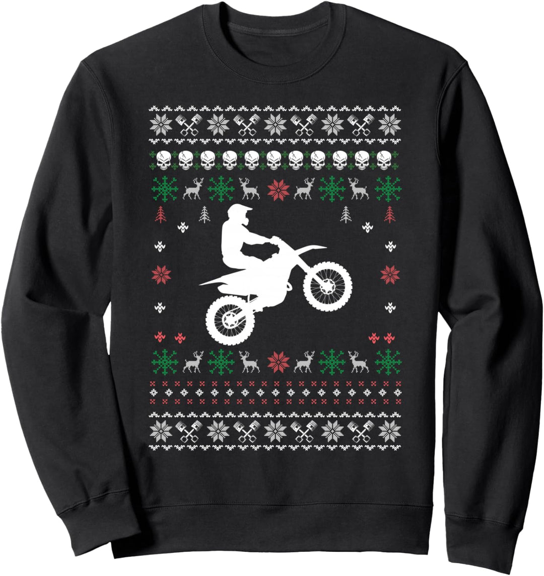 Motocross Dirt Bike Motorrad Biker ATV Braap Frohe Feiertage Sweatshirt