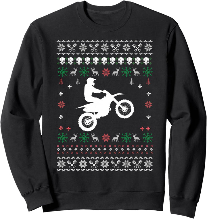 Motocross Dirt Bike Motorrad Biker ATV Braap Frohe Feiertage Sweatshirt