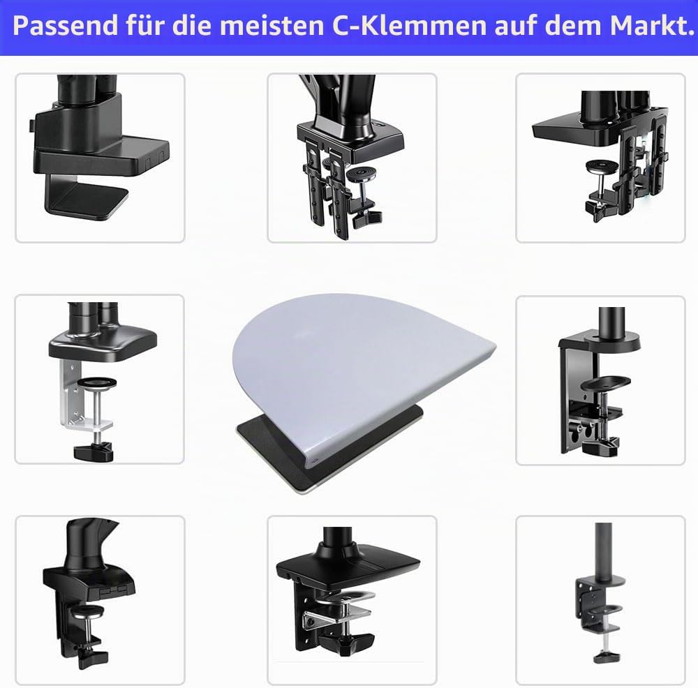 Stahl-Monitorhalterung, Verstärkungsplatte, Monitorarm-Verstärkungsplatte für zerbrechliche Tischpla