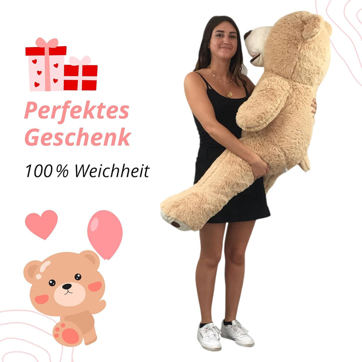 Bananair - Riesiger Plüschbär – ultraweich und flauschig, sicher umarmt – XXL-Teddybär, für Geburtst