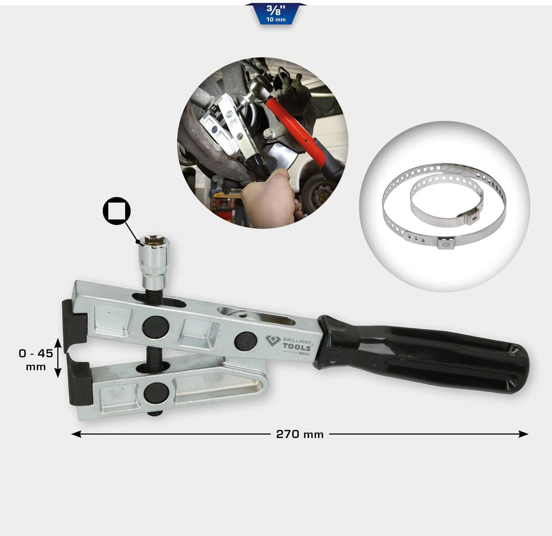 BRILLIANT TOOLS BT676002 Zange für Achsmanschetten-Klemmen | Dreh momentbetrieb [Powered by KS TOOLS