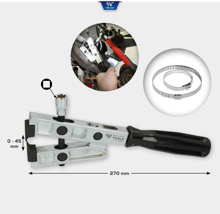 BRILLIANT TOOLS BT676002 Zange für Achsmanschetten-Klemmen | Dreh momentbetrieb [Powered by KS TOOLS