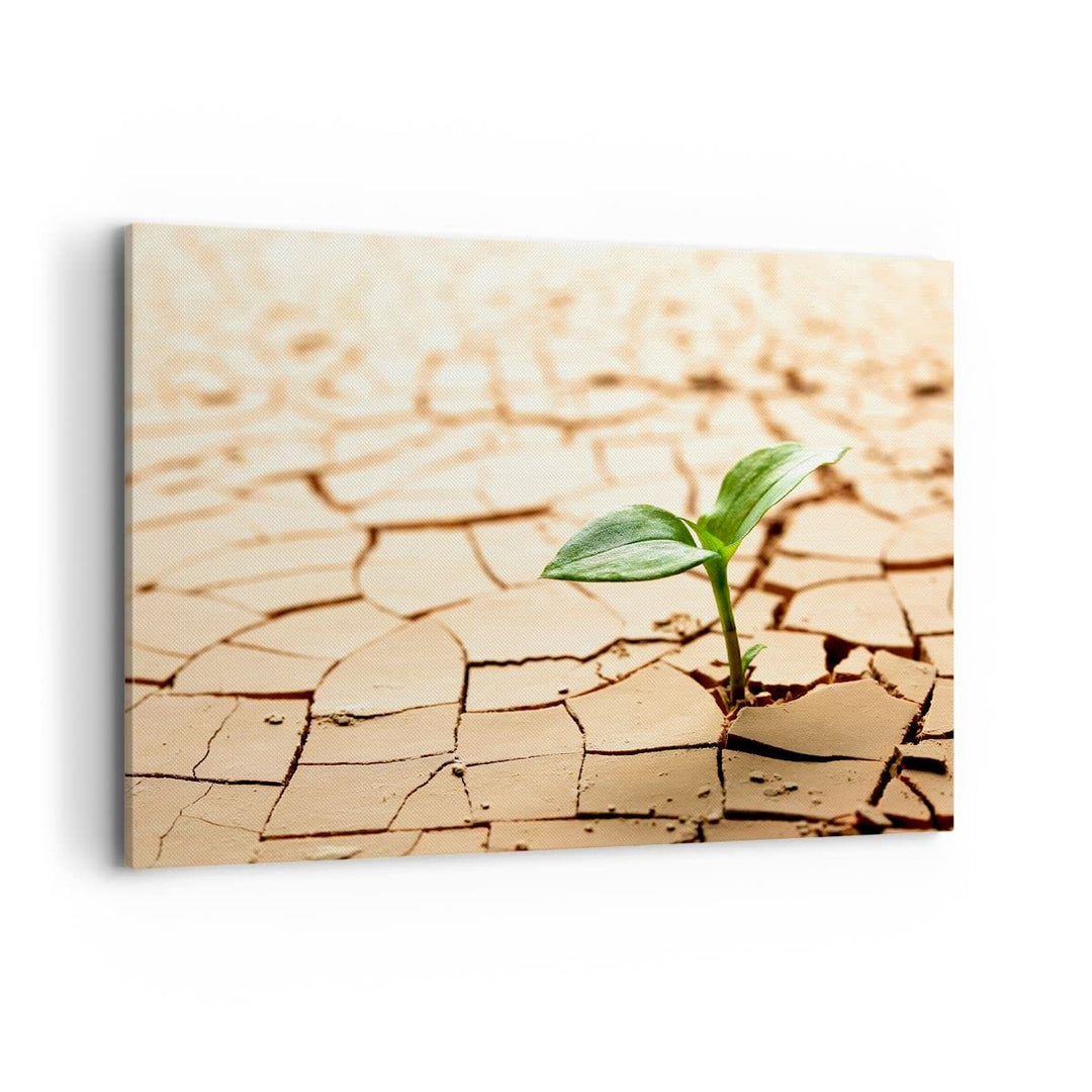 Bilder auf Leinwand 100x70cm Leinwandbild mit Rahmen Wüste Erde Umwelt Gross Wanddeko Bild Schlafzim