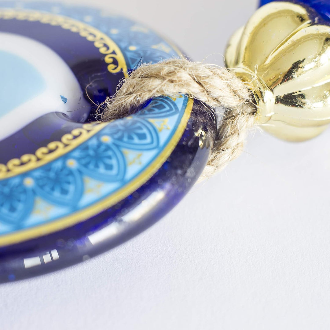 nevfactory Nev Nazar Boncuk Evil Eye Wanddeko - Handgefertigter Mystischer Glücksbringer mit Türkisc